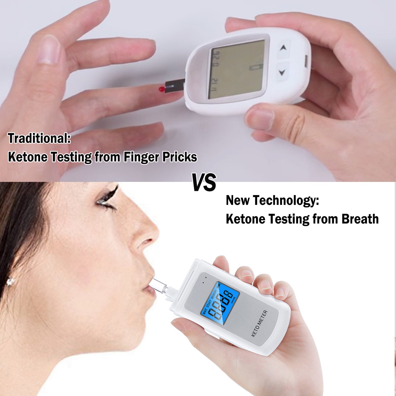 Ketone Meter, Professional Portable Digital Keto Breath Meter with